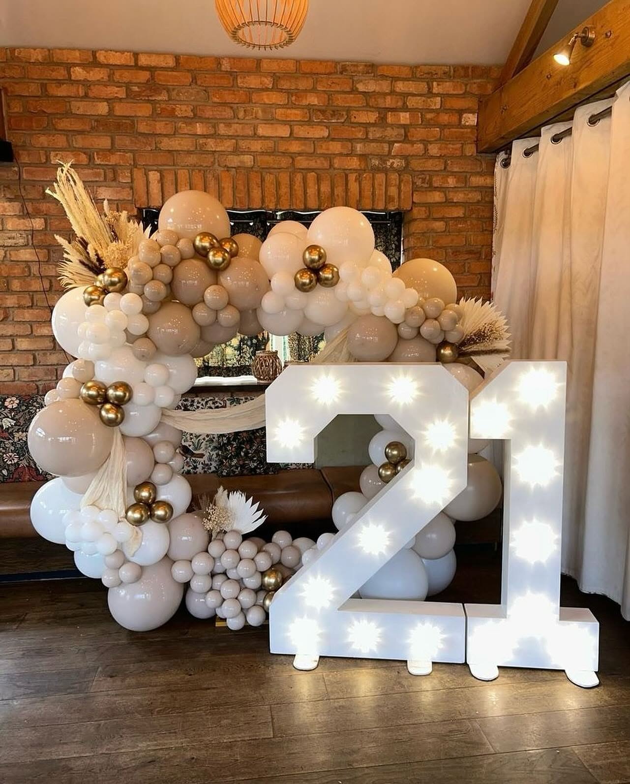 Wedding event with light up letters