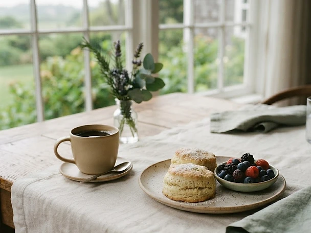A refined Martha's Vineyard farm breakfast