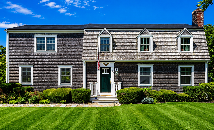 Aiden's Alcove — the grey-shingled Edgartown house on a quiet day
