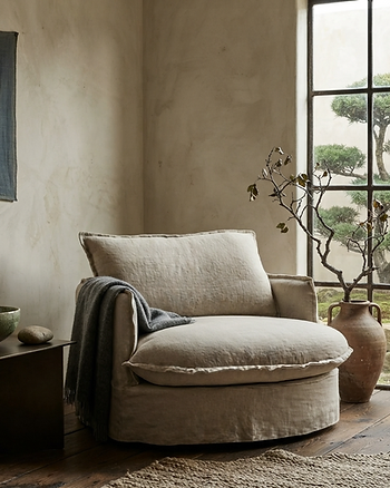 The Vendôme Linen Loveseat