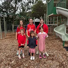 Students gathered together on the playground
