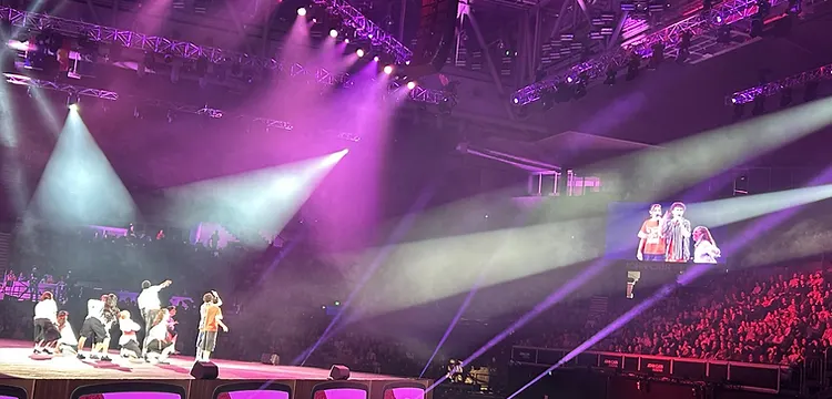Students performing in the State Schools Spectacular