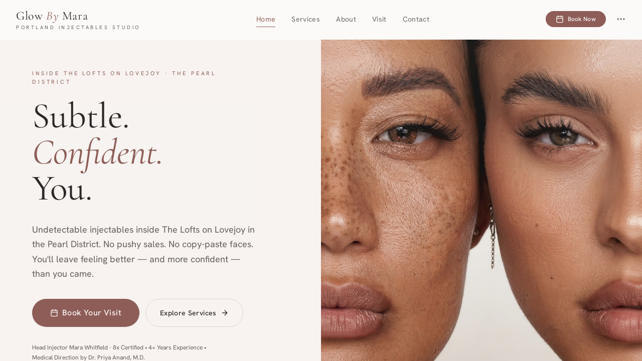 Glow By Mara - Medspa template preview
