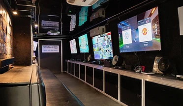 Inside the gaming truck