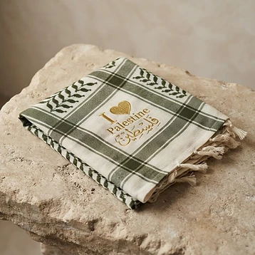 Keffiyeh Scarf — Olive