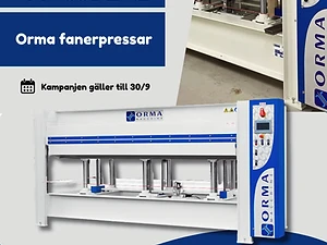 Dags för ny fanerpress? Passa på att ta del av mässdealen. Finns i olika stor…