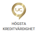 UC Högsta kreditvärdighet