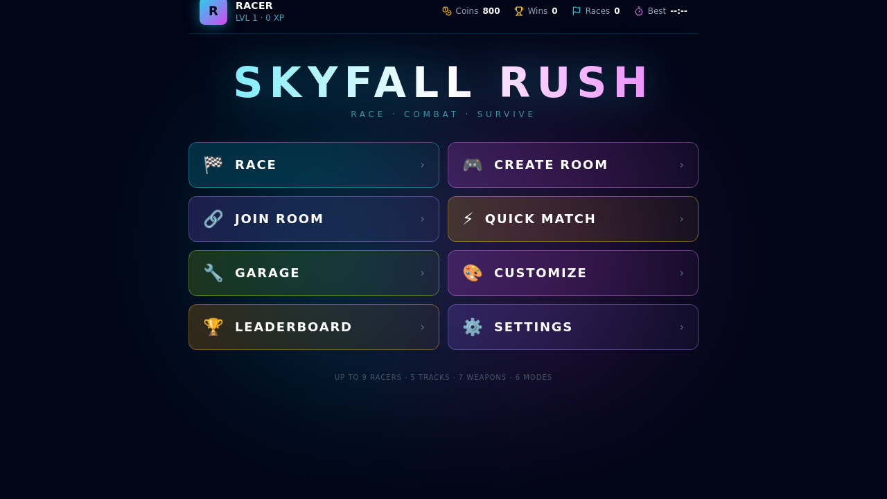 SkyFall Rush template preview