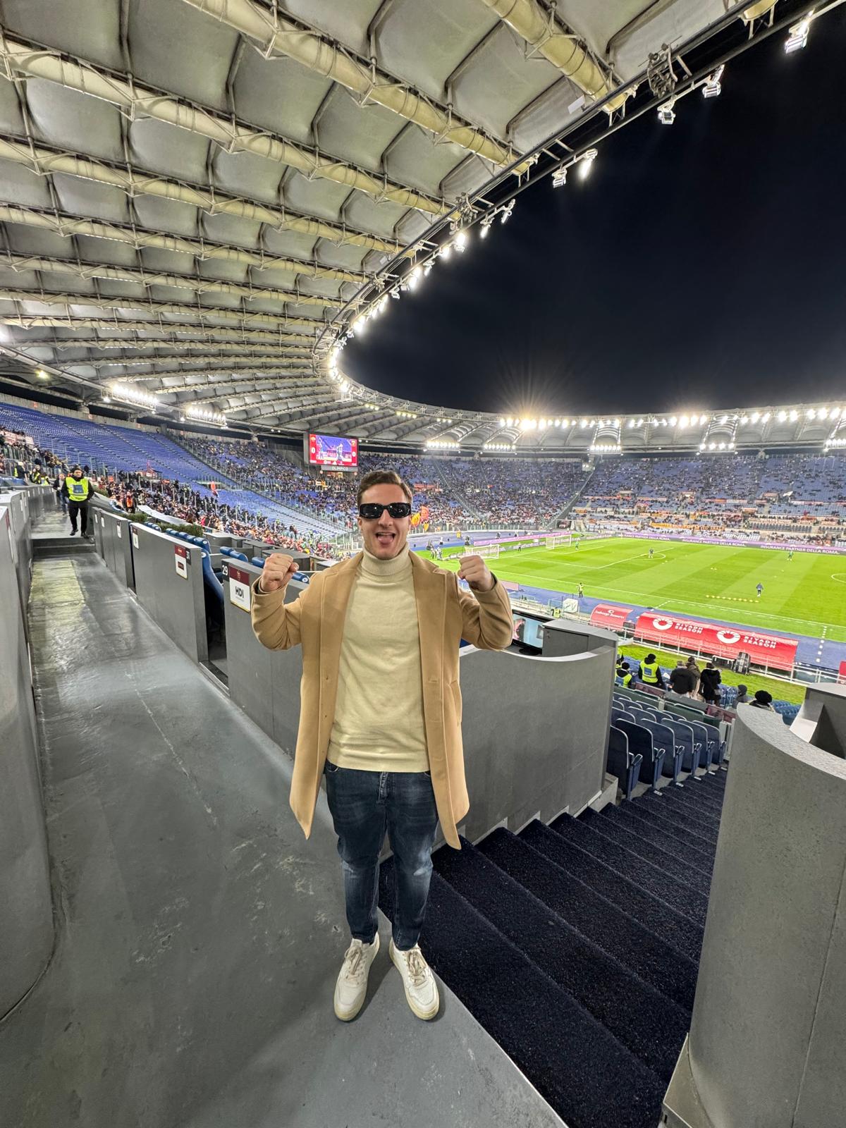Vittorio Contarino nello stadio