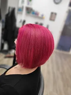 Pink bob hajfestés