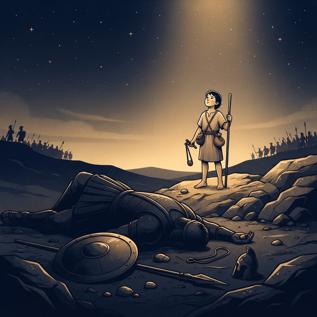 The Giant Falls: Five Stones and One Faith