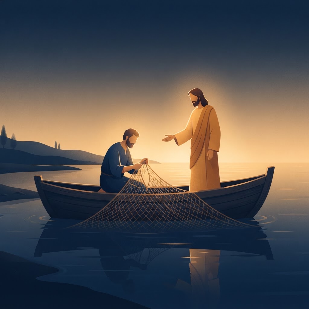 The Mended Net: Peter’s Restoration by the Shore