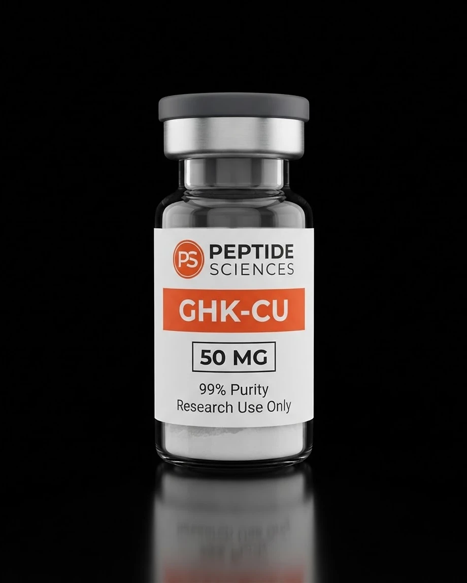 Peptide Sciences GHK-Cu — Copper peptide (glycyl-L-histidyl-L-lysine copper complex) research peptide by Peptide Hub Biotech World Wide