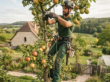 Taille d'arbres fruitiers à Salins-les-Bains : de belles récoltes au jardin