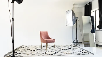 Cyc wall studio rental at The Plant Apothecary photo studio in Atlanta
