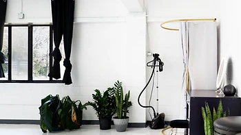 Cyc wall studio rental at The Plant Apothecary photo studio in Atlanta