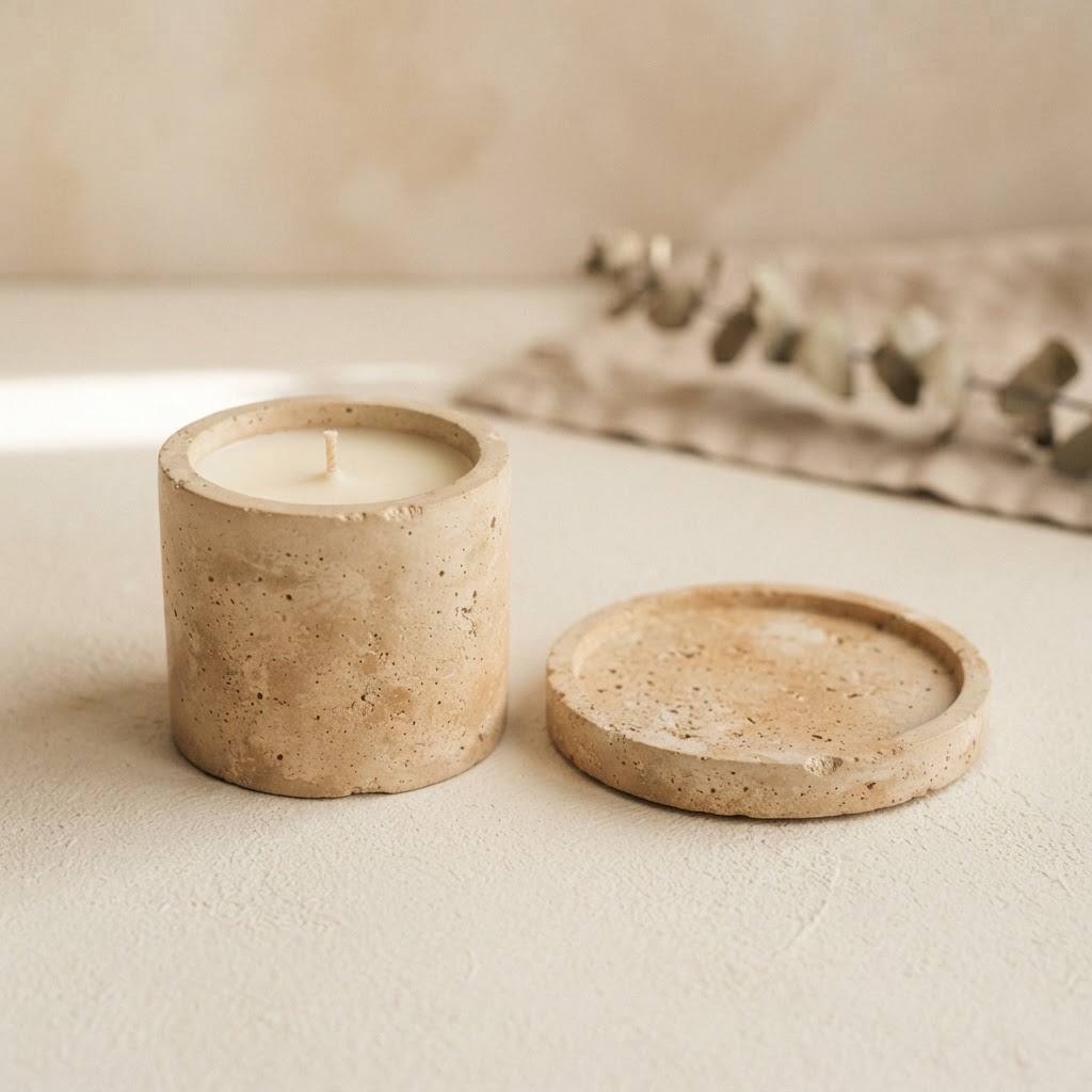 Coaster & Candle Set