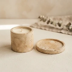 Coaster & Candle Set