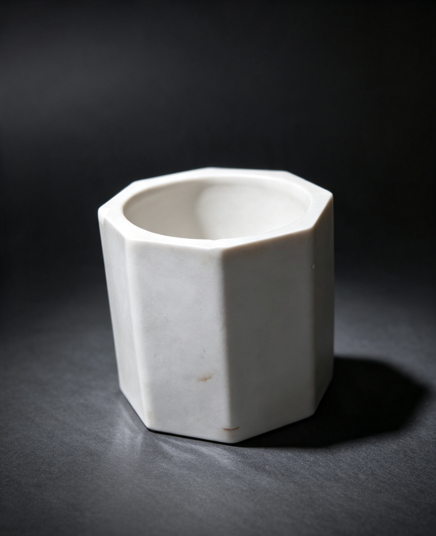 Hexagonal Marble Vessel