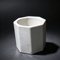 Hexagonal Marble Vessel