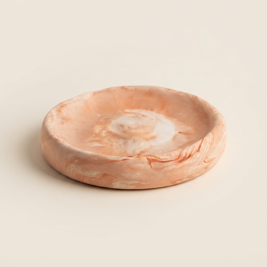 Marbled Round Dish