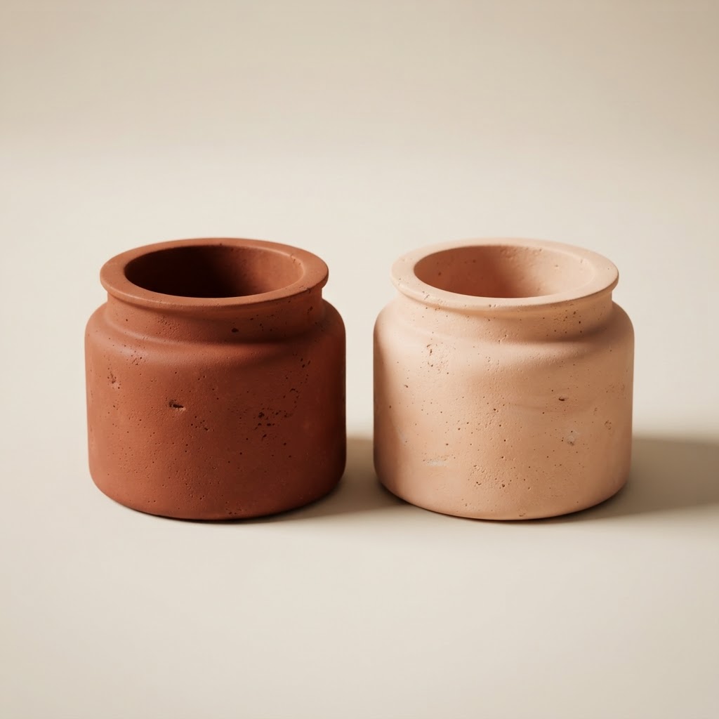 Hand-Cast Cement Vessel — Single