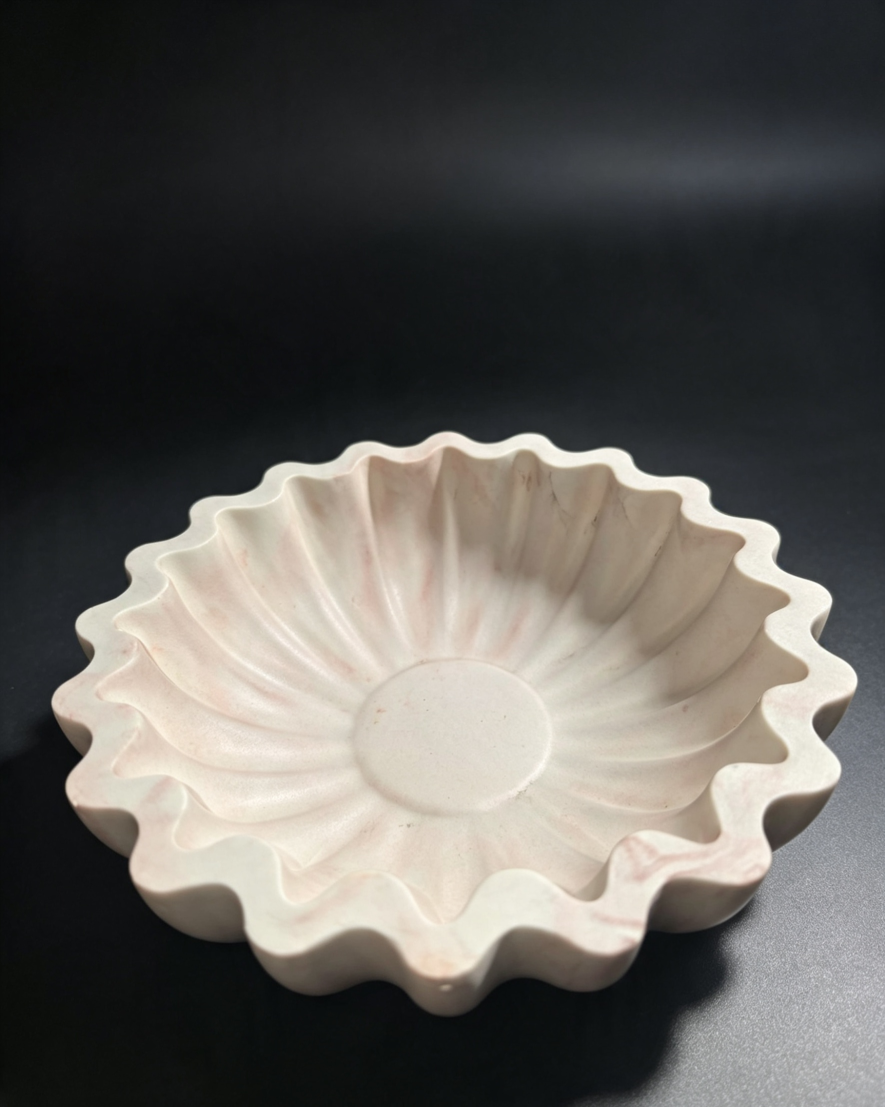 Scalloped Blush Vessel