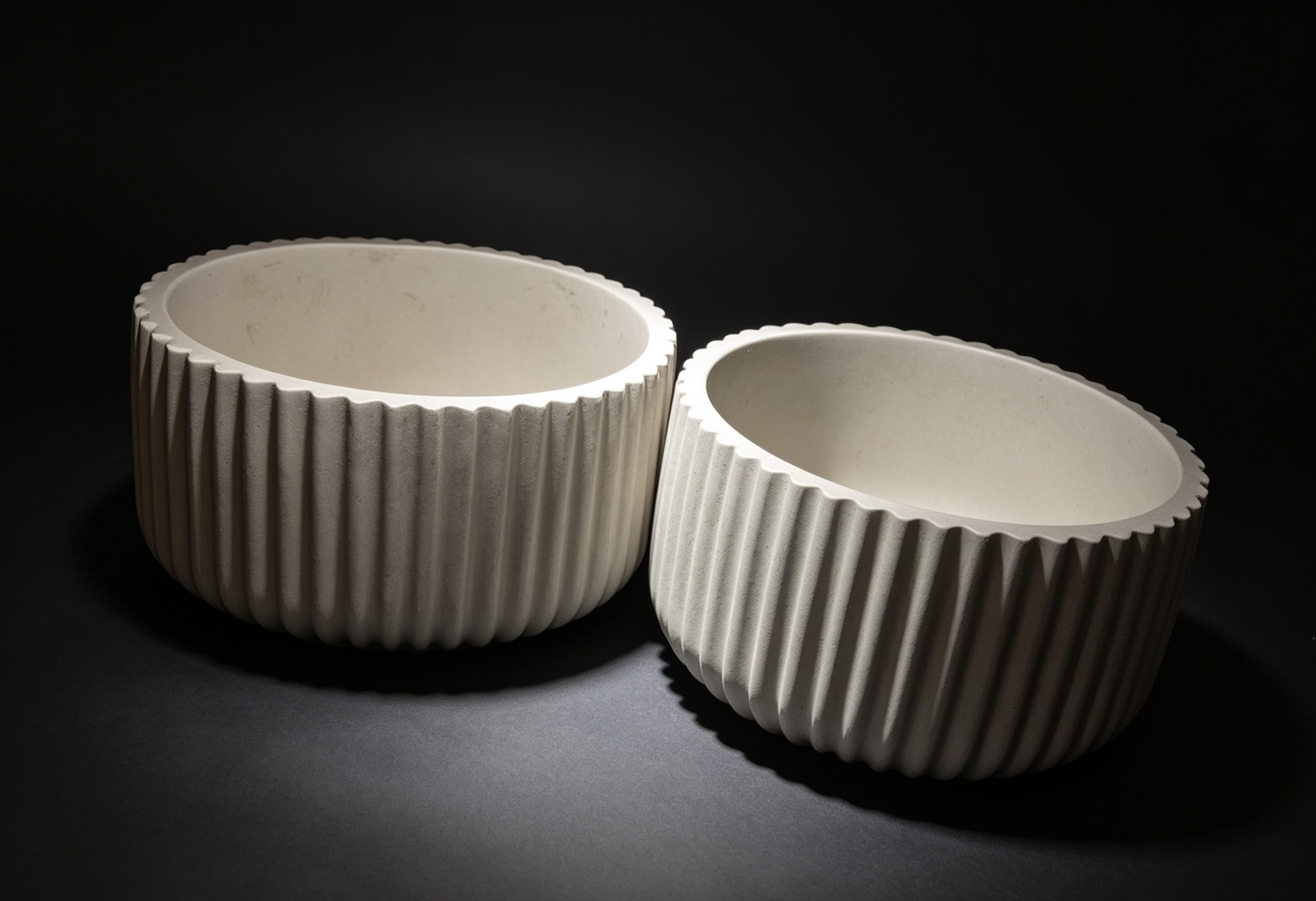 Ribbed Vessel Duo — Set of 2