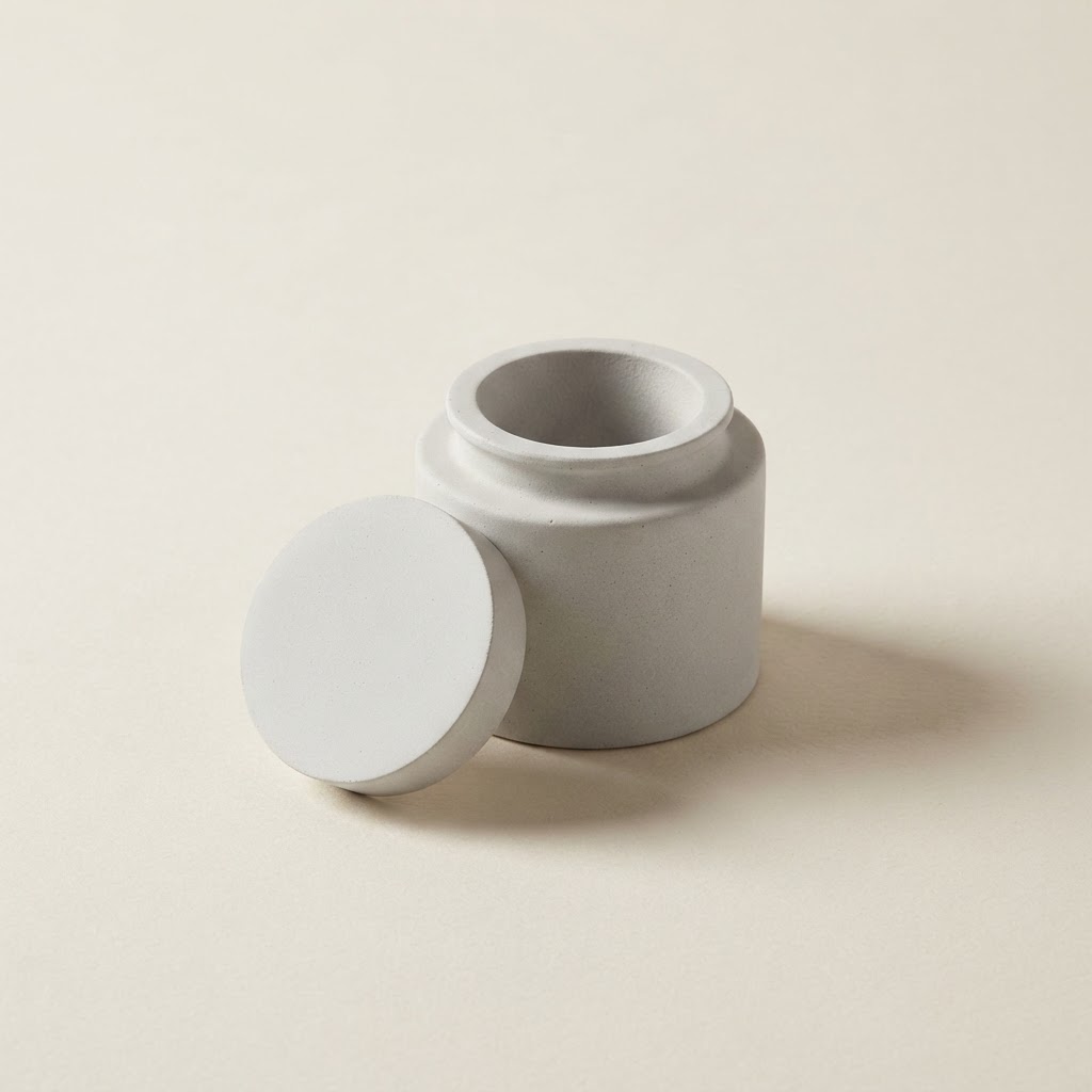 Grey Lidded Cylinder