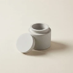 Grey Lidded Cylinder