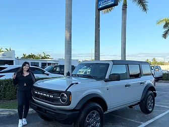 Andrea E. with their Ford Bronco