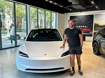 Marc P. with their Tesla Model 3
