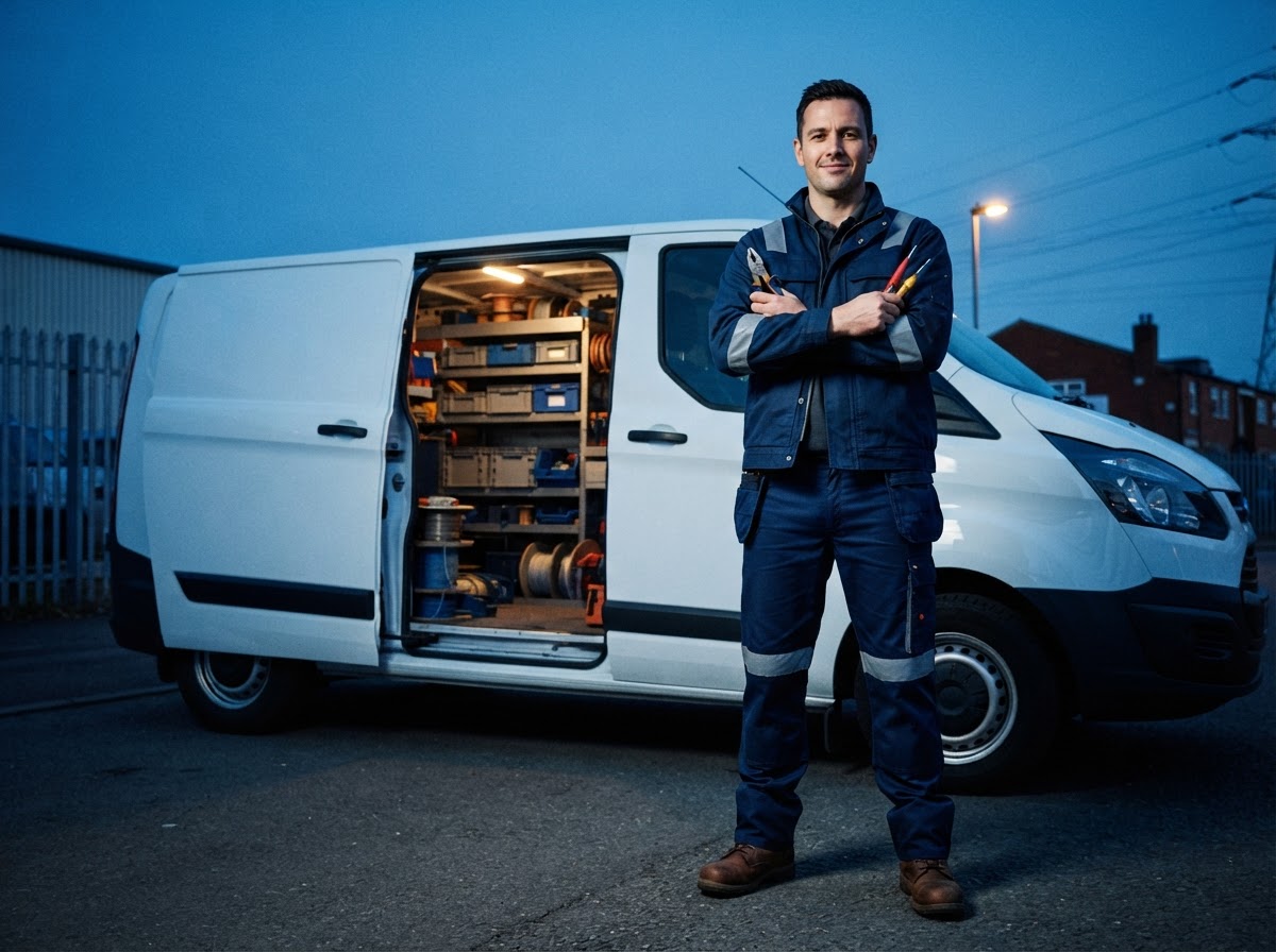 KTS Electrics team and van