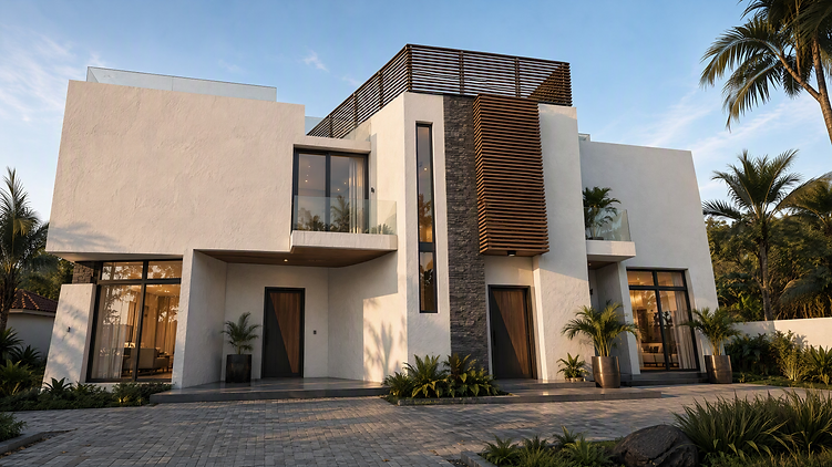 High-end architectural development render