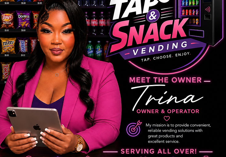 Trina, Owner of Tap & Snack Vending