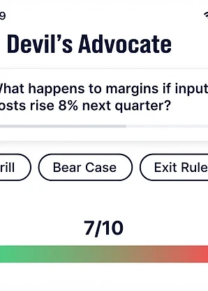 ConvictionPoint Devil's Advocate on mobile