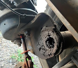 Roadside Brake Bracket Failure