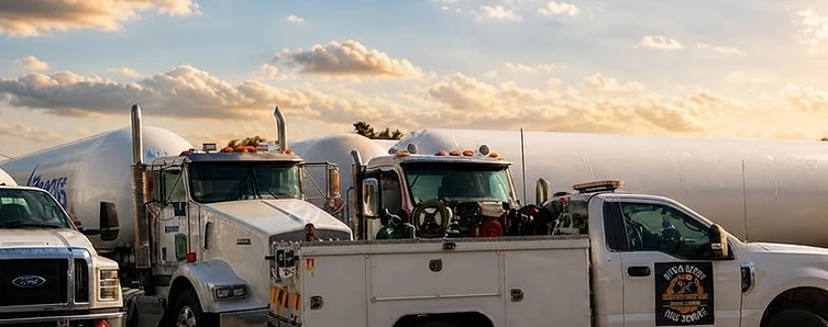 MTG Shops mobile diesel mechanic service truck responding to a semi truck breakdown on I-76 in Colorado