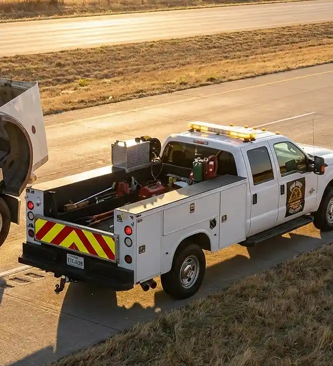 MTG Shops mobile repair truck servicing commercial trailers