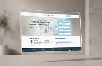 Dental practice website design concept