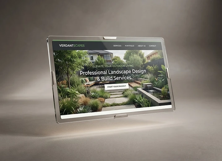Landscaping company website design concept