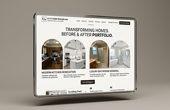 Home remodeling company website design concept
