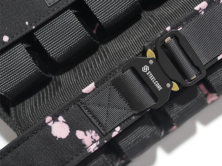 SteelCore 20kg Vest — Pink Camo — Metal Quick-Release Buckle
