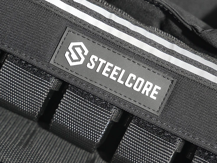 SteelCore 20kg Adjustable Weighted Vest — Branded Chest Patch
