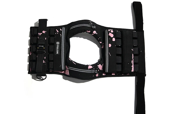 SteelCore 20kg Vest — Pink Camo — Laid Flat — Full View