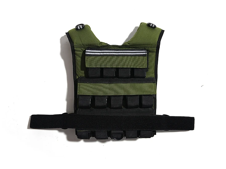 SteelCore 30kg Vest — Green Army — Front View