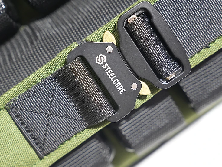 SteelCore 20kg Vest — Green Army — Metal Quick-Release Buckle
