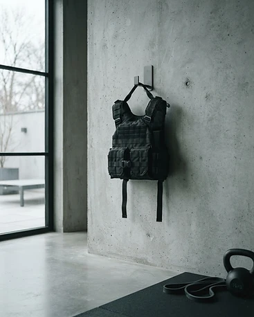 SteelCore weighted vest used for Home Training