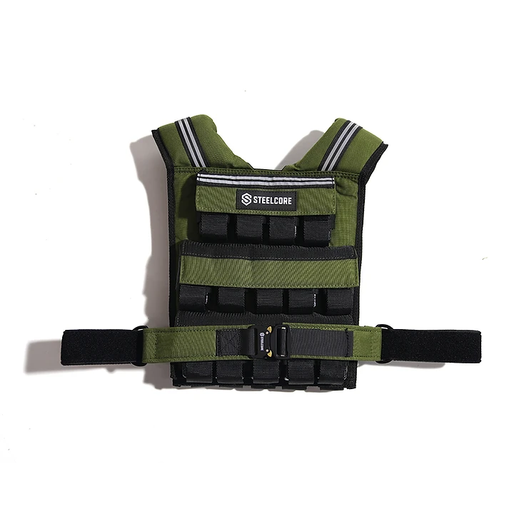 SteelCore 30kg Vest — Green Army — view 1