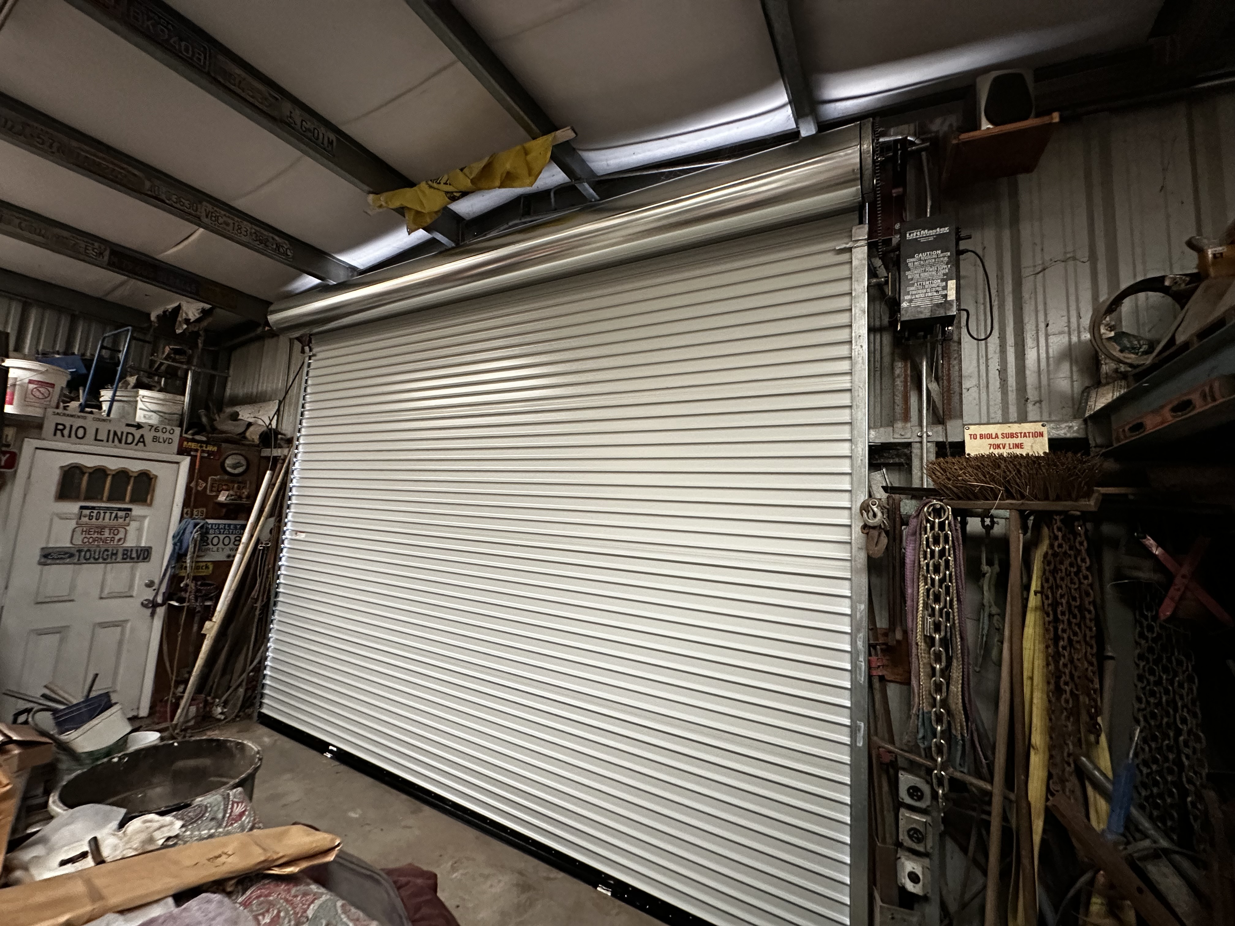 Roll-Up Door with Chain Hoist Operator — Guardian Door LLC project in Rio Linda, CA